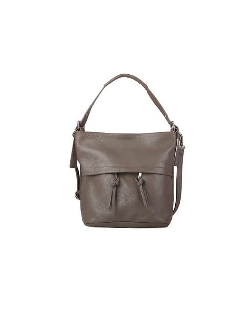Giulia Monti Schultertasche Grau Braun - Image 1