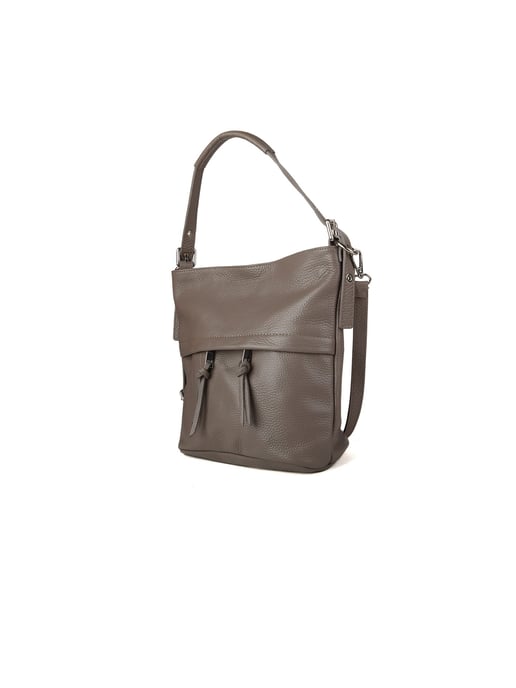 Giulia Monti Schultertasche Grau Braun - Image 2