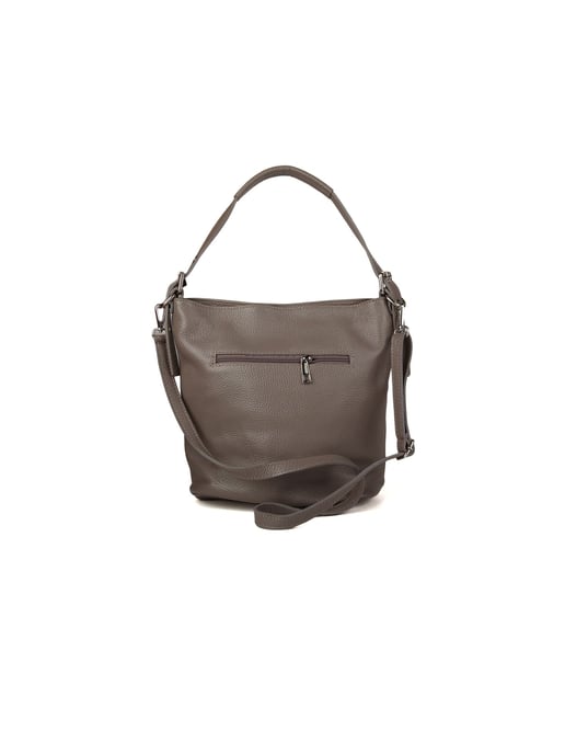 Giulia Monti Schultertasche Grau Braun - Image 3