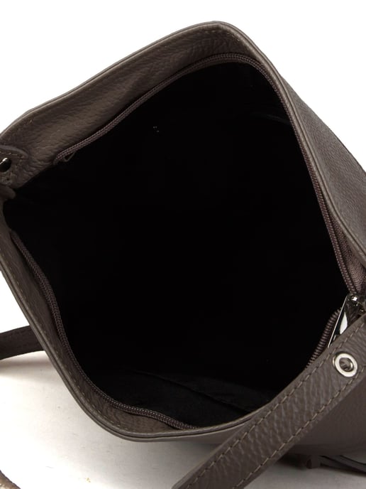 Giulia Monti Schultertasche Grau Braun - Image 4