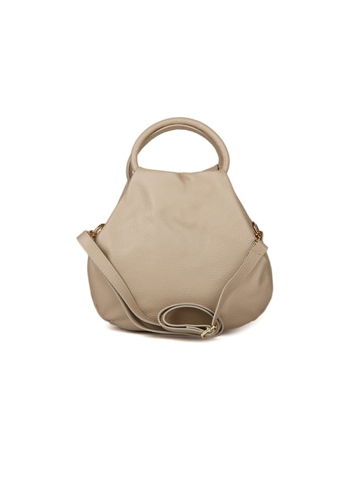 Giulia Monti Umhängetasche Grau Beige - Image 3