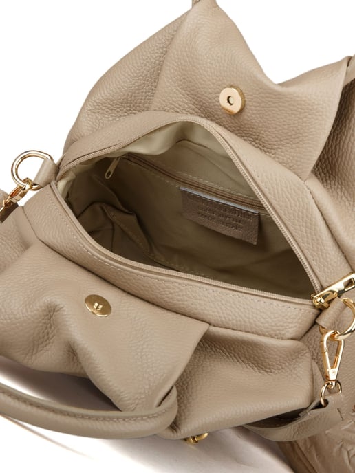 Giulia Monti Umhängetasche Grau Beige - Image 4