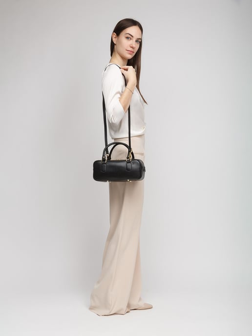 Giulia Monti Schultertasche Schwarz - Image 5