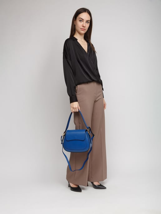 Giulia Monti Schultertasche Kornblumenblau - Image 5