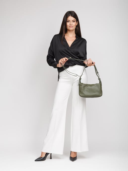 Giulia Monti Schultertasche Militärgrün - Image 5