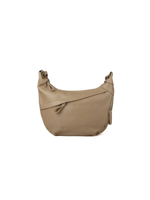 Giulia Monti Schultertasche Grau Beige - Image 1