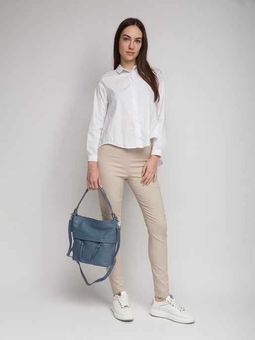 Giulia Monti Schultertasche Stahlblau - Image 5