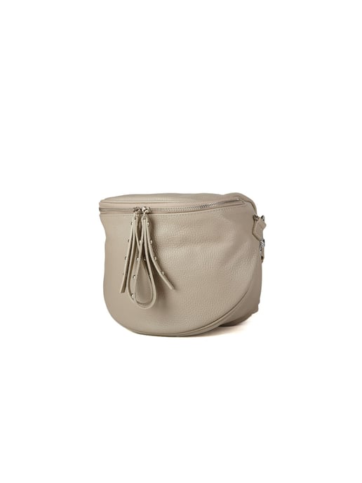 Giulia Monti Schultertasche Grau Beige Hell - Image 2