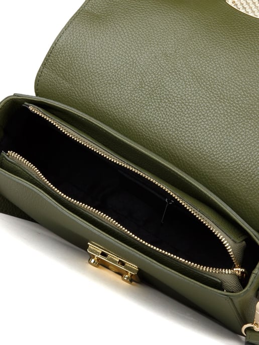 Giulia Monti Schultertasche Militärgrün - Image 4