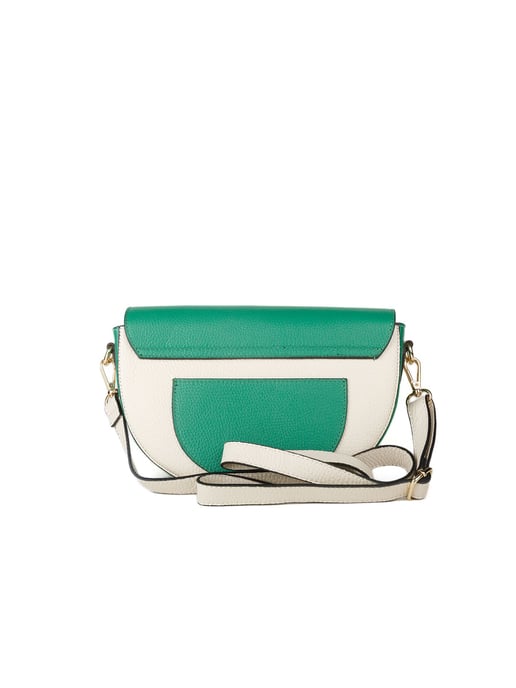 Giulia Monti Schultertasche Klassisches Grün Hellbeige - Image 3