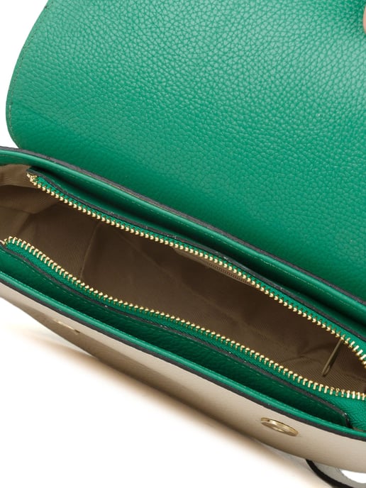 Giulia Monti Schultertasche Klassisches Grün Hellbeige - Image 4
