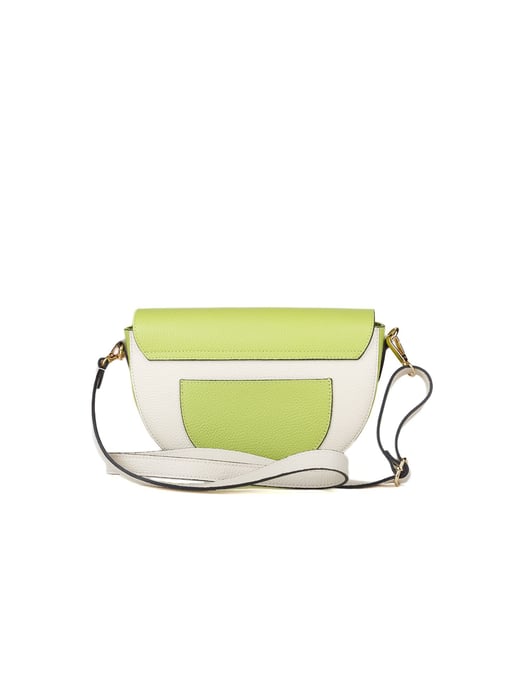 Giulia Monti Schultertasche Grasgrün Hellbeige - Image 3