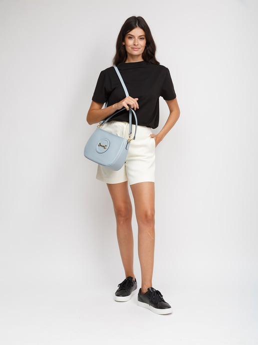Giulia Monti Schultertasche Himmelblau - Image 5