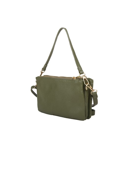 Giulia Monti Schultertasche Militärgrün - Image 2