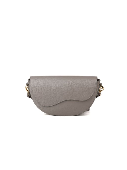 Giulia Monti Schultertasche Grau Braun - Image 1