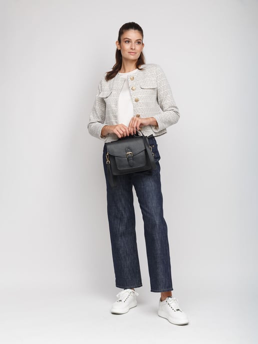 Giulia Monti Schultertasche Schwarz - Image 5