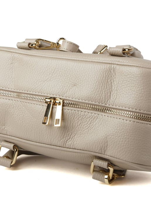 Giulia Monti Schultertasche Grau Beige - Image 4