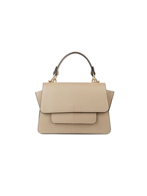 Giulia Monti Schultertasche Grau Beige - Image 1