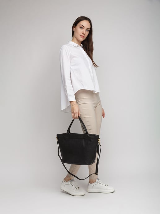 Giulia Monti Schultertasche Schwarz - Image 5