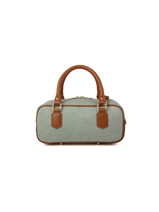 Giulia Monti Schultertasche Pastellgrün Goldenbraun - Image 1