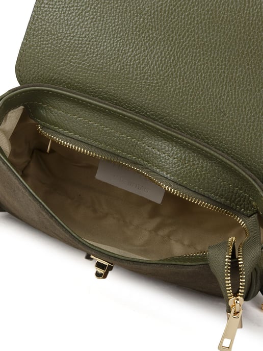 Giulia Monti Schultertasche Militärgrün - Image 4