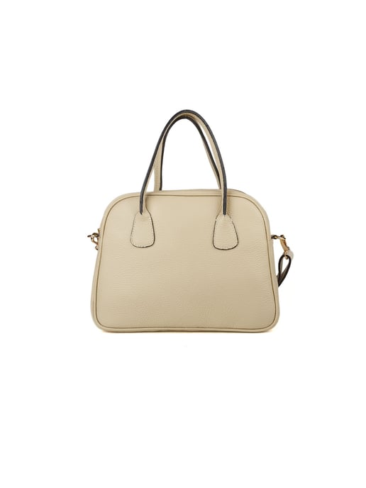 Giulia Monti Schultertasche Grau Beige - Image 1