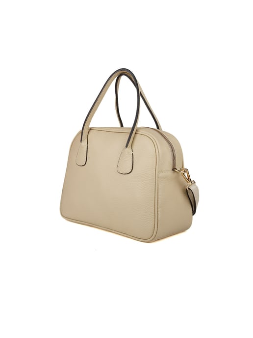 Giulia Monti Schultertasche Grau Beige - Image 2