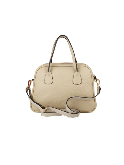 Giulia Monti Schultertasche Grau Beige - Image 3