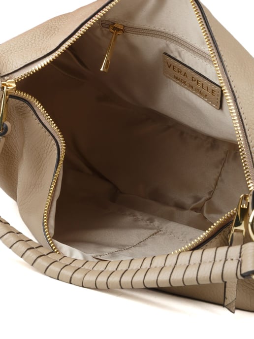 Giulia Monti Schultertasche Grau Beige - Image 4