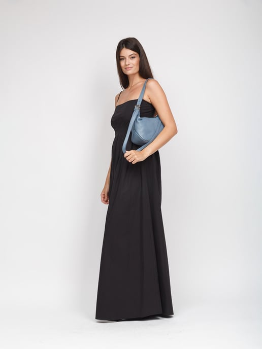 Giulia Monti Schultertasche Stahlblau - Image 5