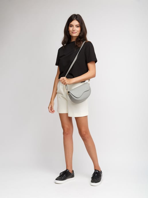 Giulia Monti Schultertasche Grau - Image 5