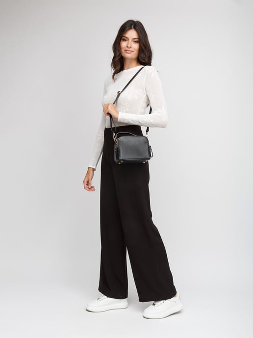 Giulia Monti Schultertasche Schwarz - Image 5