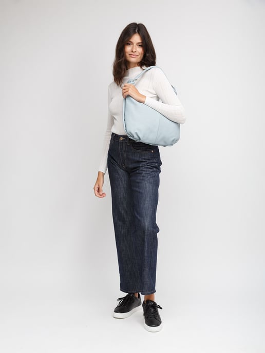 Giulia Monti Schultertasche Stahlblau - Image 5