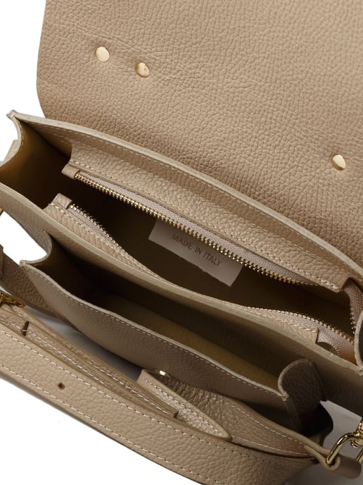 Giulia Monti Schultertasche Grau Beige - Image 4
