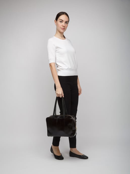 Giulia Monti Schultertasche Schwarz - Image 5