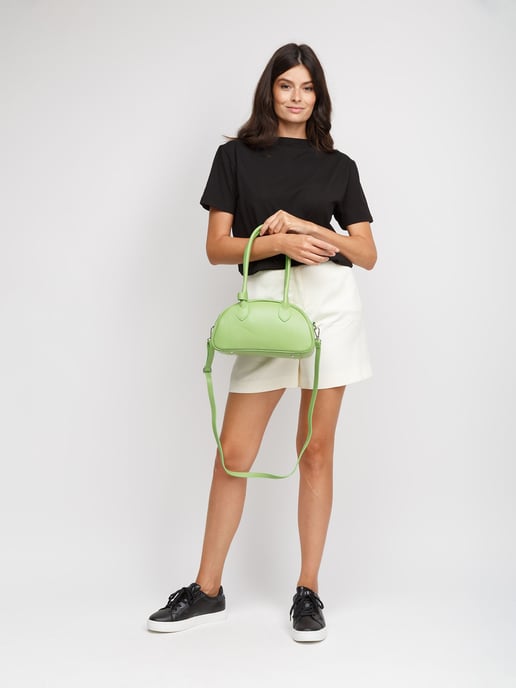 Giulia Monti Schultertasche Grasgrün - Image 5