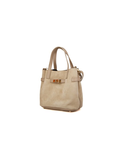 Giulia Monti Schultertasche Grau Beige - Image 2