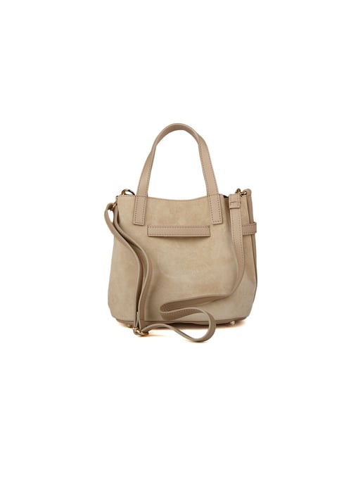 Giulia Monti Schultertasche Grau Beige - Image 3