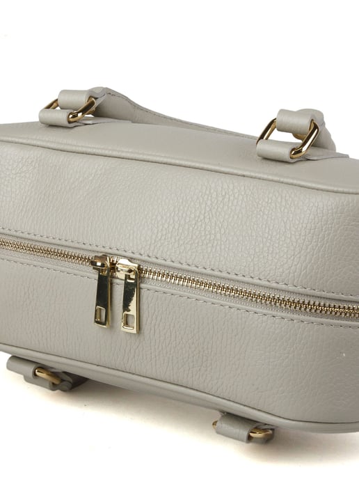 Giulia Monti Schultertasche Hellgrau - Image 4