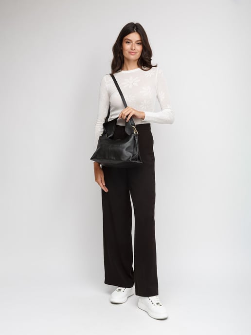 Giulia Monti Schultertasche Schwarz - Image 5