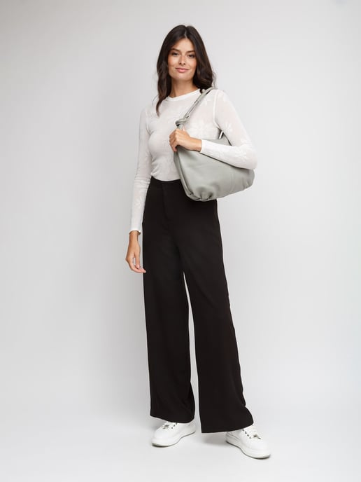 Giulia Monti Schultertasche Hellgrau - Image 5