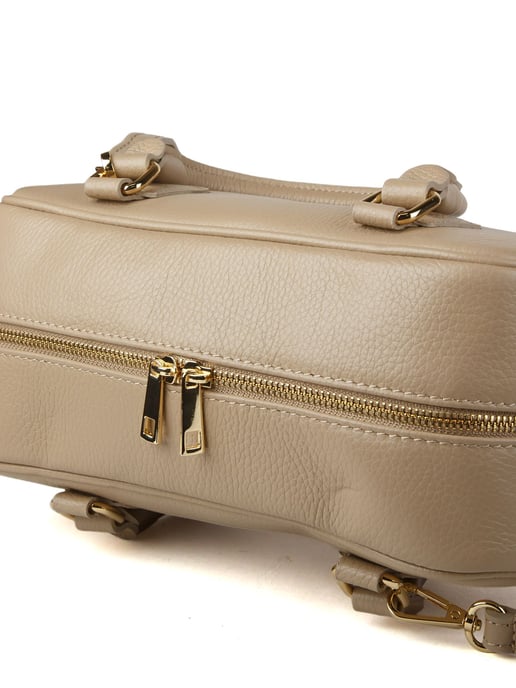 Giulia Monti Schultertasche Grau Beige - Image 4