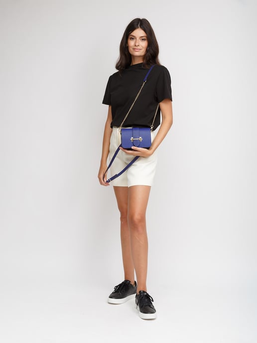 Giulia Monti Schultertasche/Tasche für die Taille Klassisches Blau - Image 5