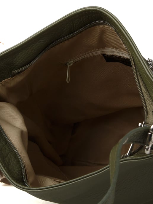 Giulia Monti Schultertasche Militärgrün - Image 4