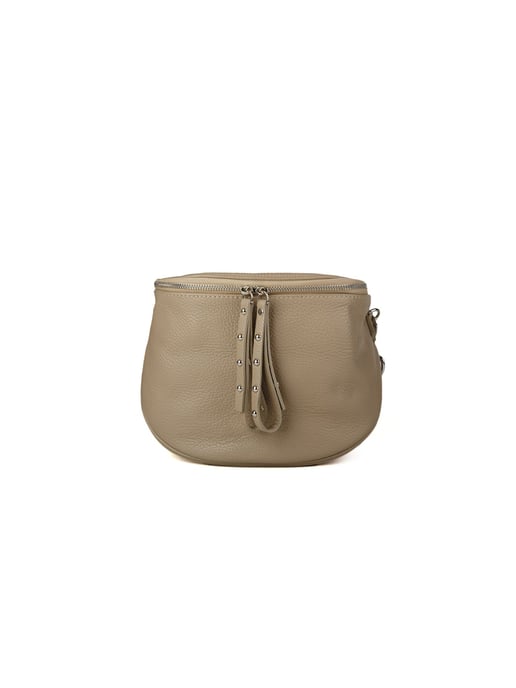 Giulia Monti Schultertasche Grau Beige - Image 1