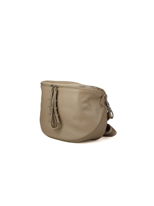 Giulia Monti Schultertasche Grau Beige - Image 2