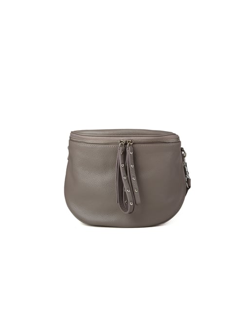 Giulia Monti Schultertasche Grau Braun - Image 1