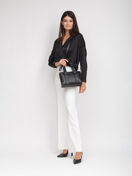 Giulia Monti Schultertasche Schwarz - Image 4