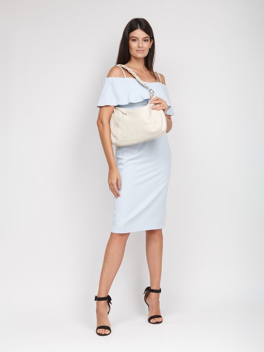 Giulia Monti Schultertasche Hellbeige - Image 5