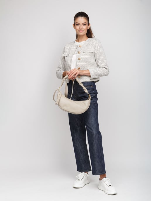 Giulia Monti Schultertasche Hellbeige - Image 5